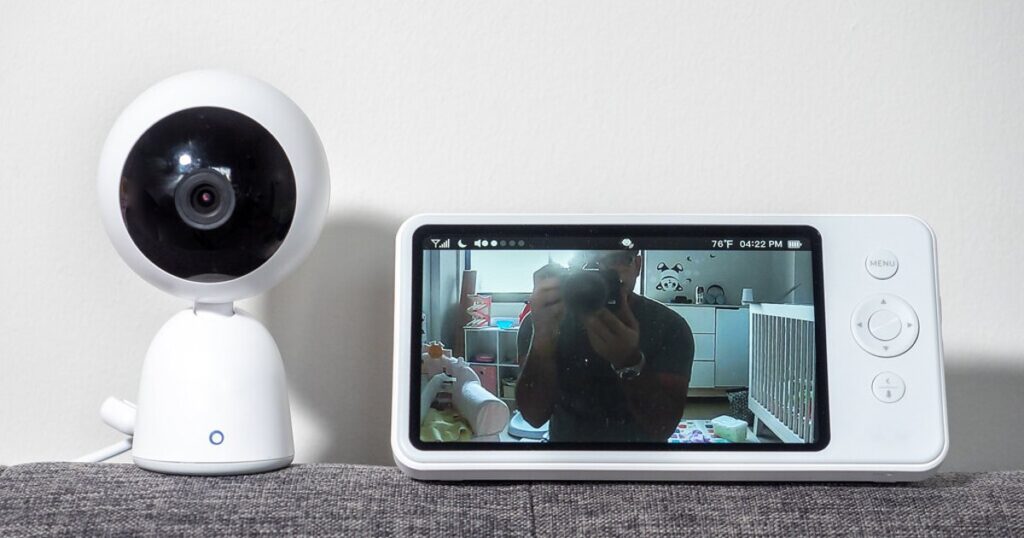 An illustrative photograph of a baby monitor.